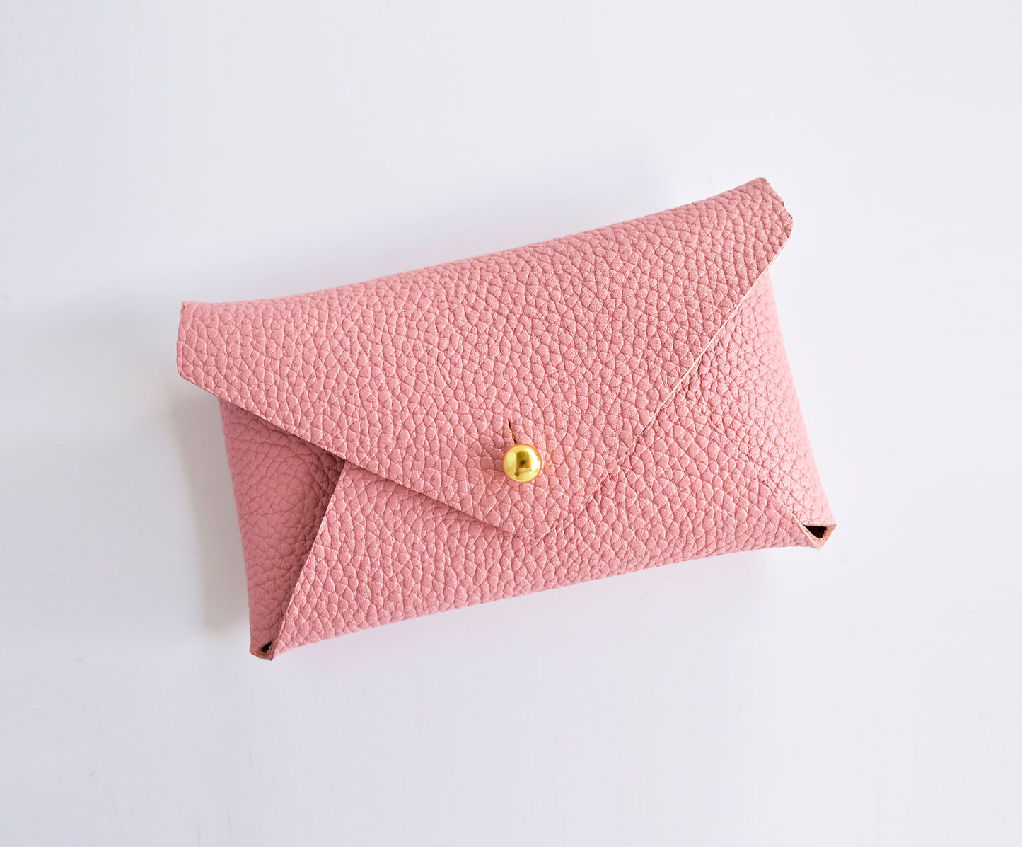 Leather Card Holder- Rose/Caramel