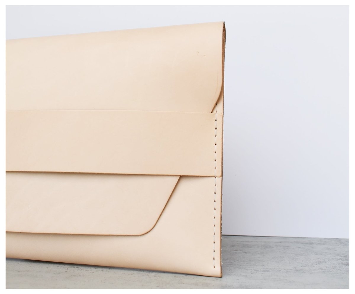 Leather Clutch - Tan - celina mancurti - Clutch - -Leather