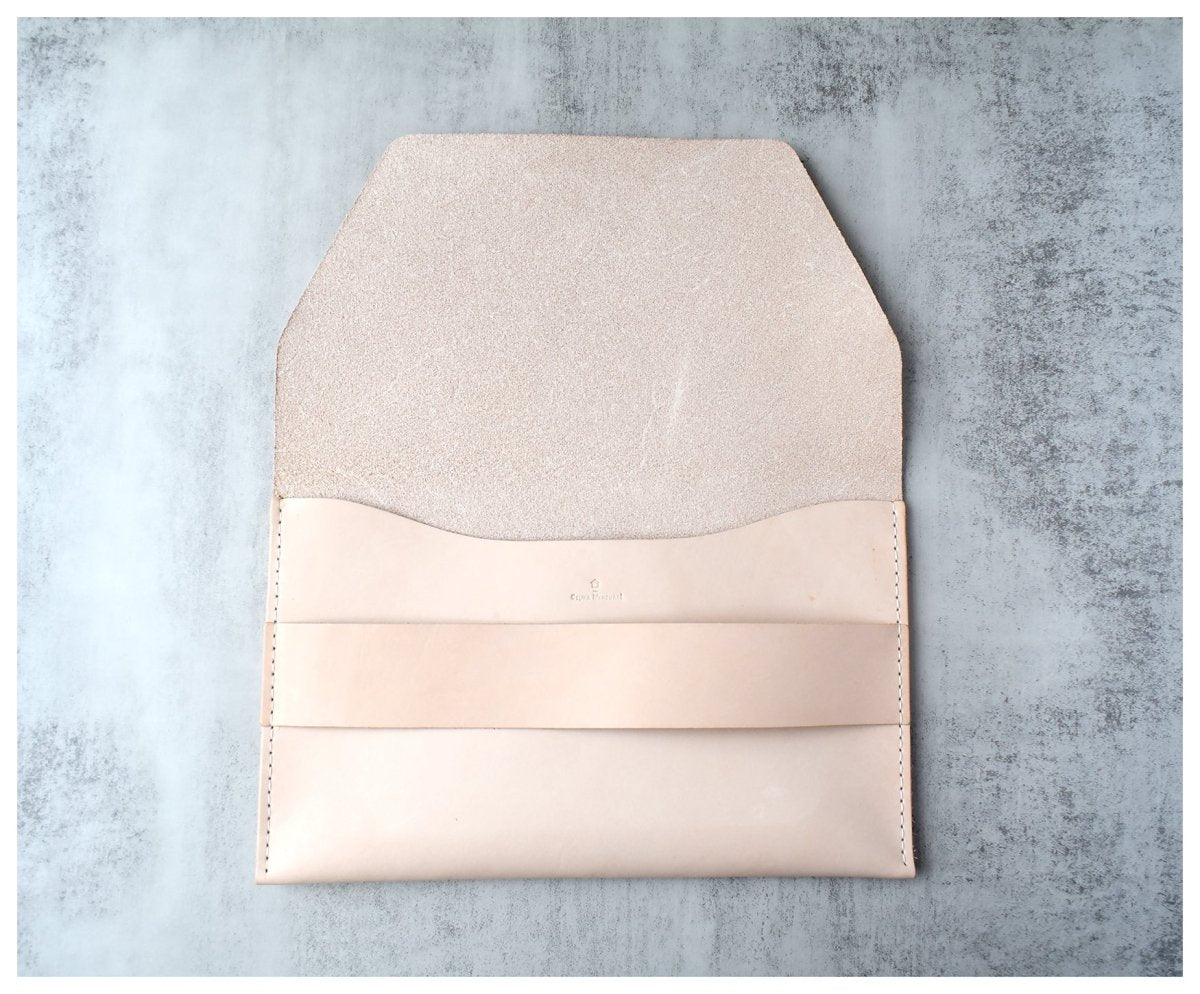 Leather Clutch - Tan - celina mancurti - Clutch - -Leather