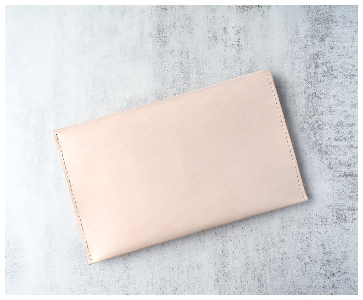 Leather Clutch - Tan - celina mancurti - Clutch - -Leather