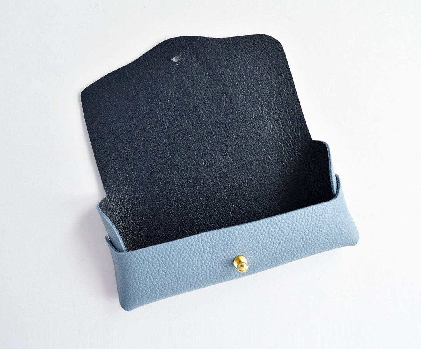 Leather Eyeglasses Case- DENIM