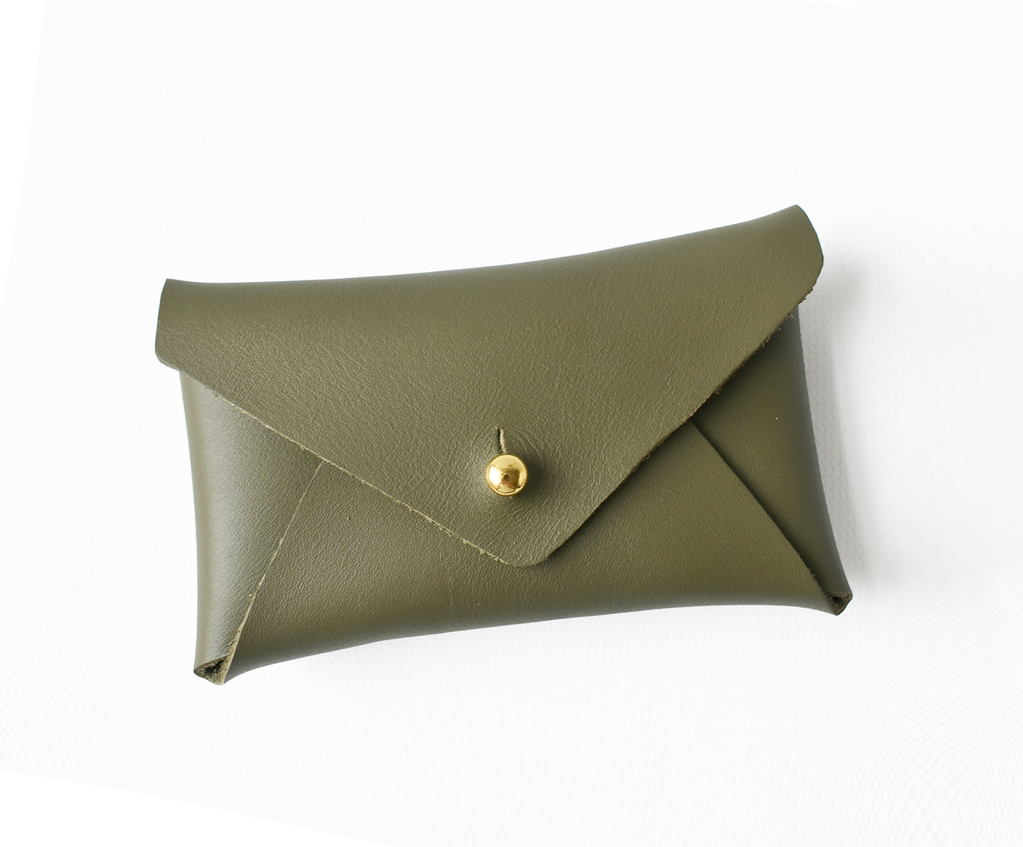 Leather Small Wallet- Army