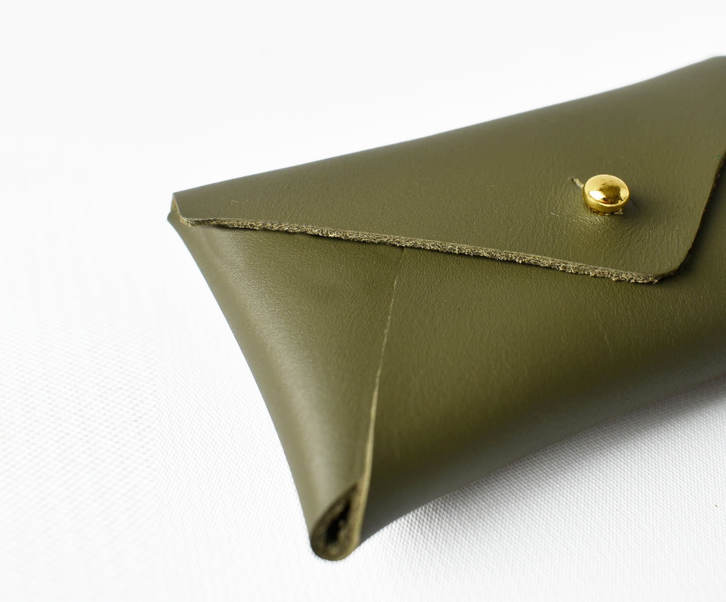 Leather Small Wallet- Army