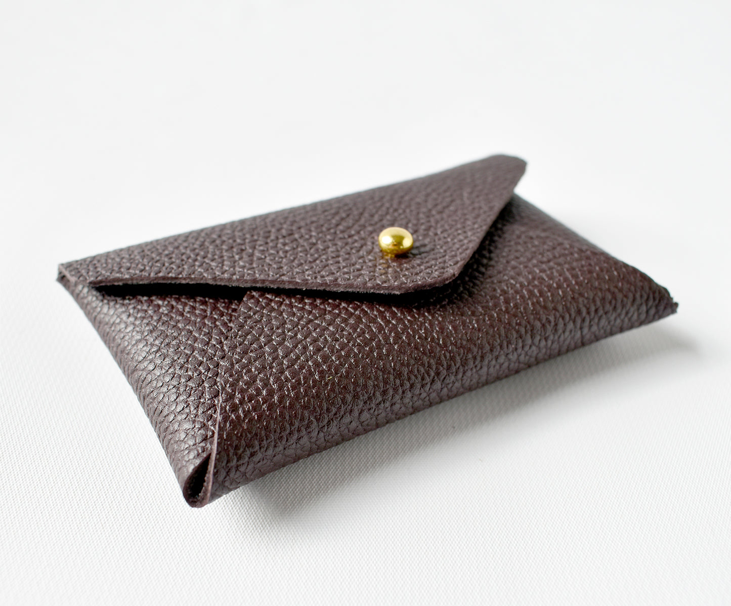 Leather Small Wallet- Chocolate/Black