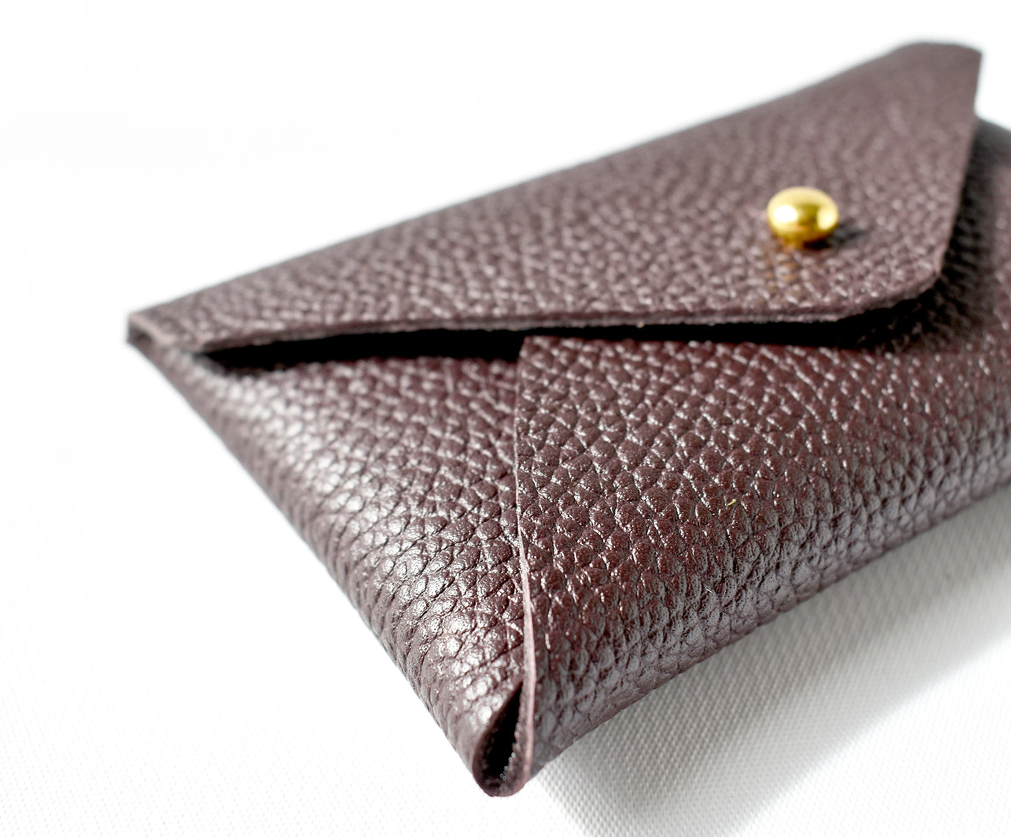 Leather Small Wallet- Chocolate/Black