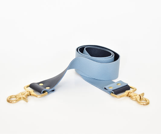 Leather Strap Denim/Navy- Tote Bag Accessory