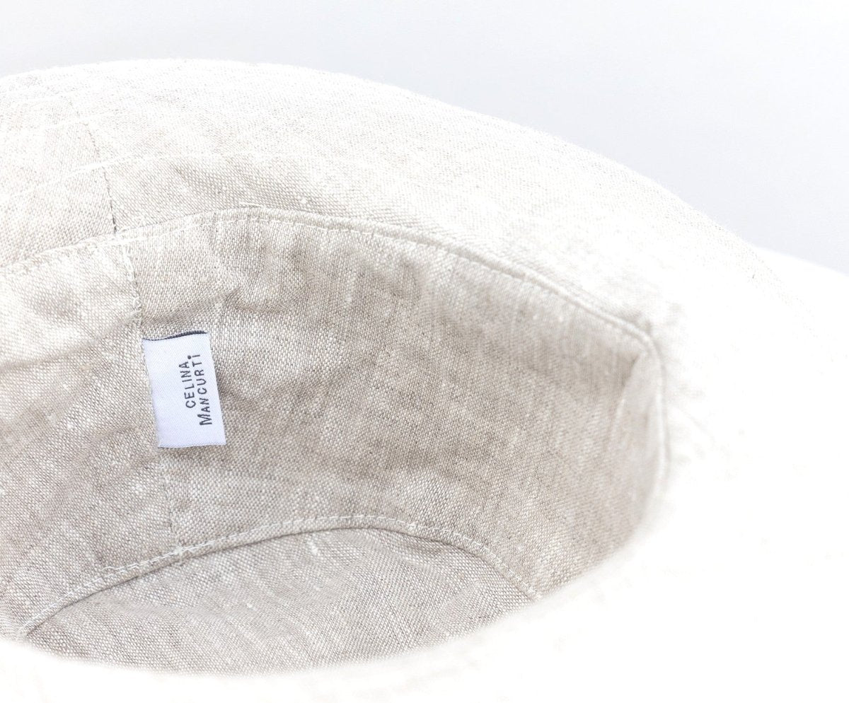 Linen Bucket Hat - celina mancurti - Hat - Oatmeal - -Pick Your Color