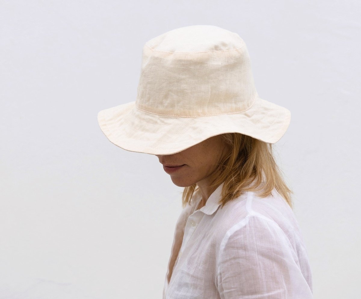 Linen Bucket Hat - celina mancurti - Hat - Oatmeal - -Pick Your Color