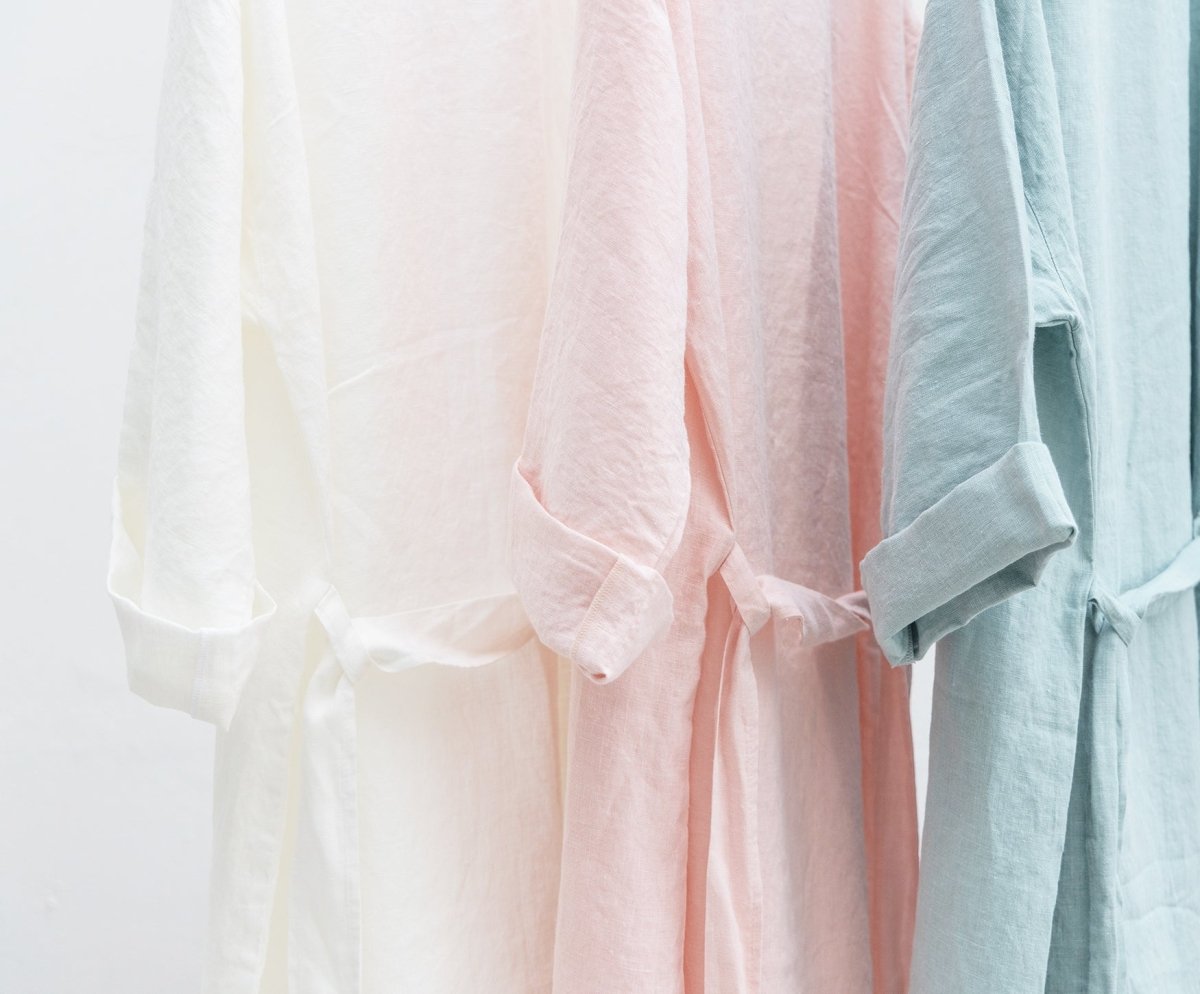 Linen Robe - Unisex - celina mancurti - robe - white - -One Size Fits All