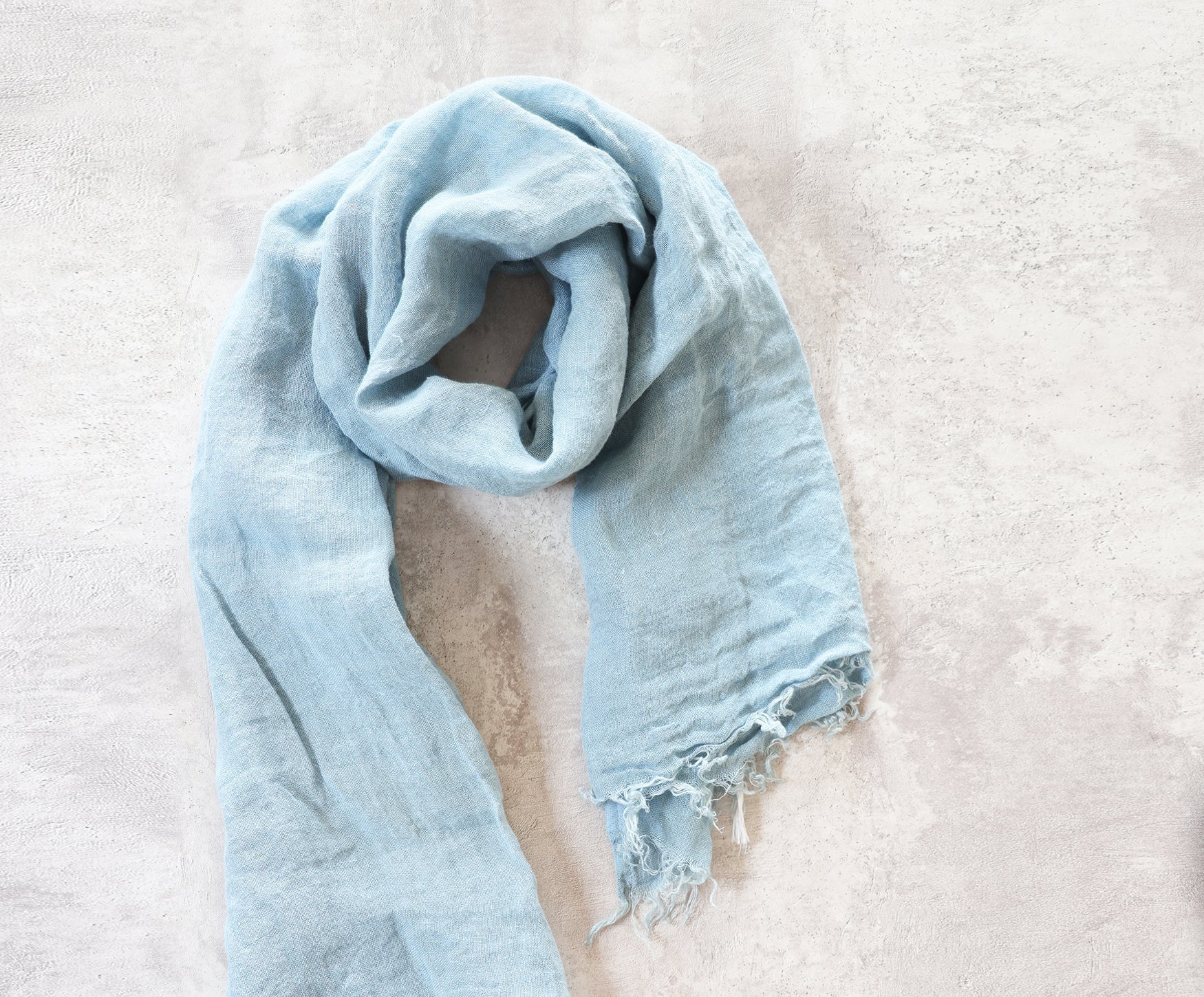 Linen Scarf- 4 Colors - celina mancurti - scarf - Light Blue - -Softer linen ever