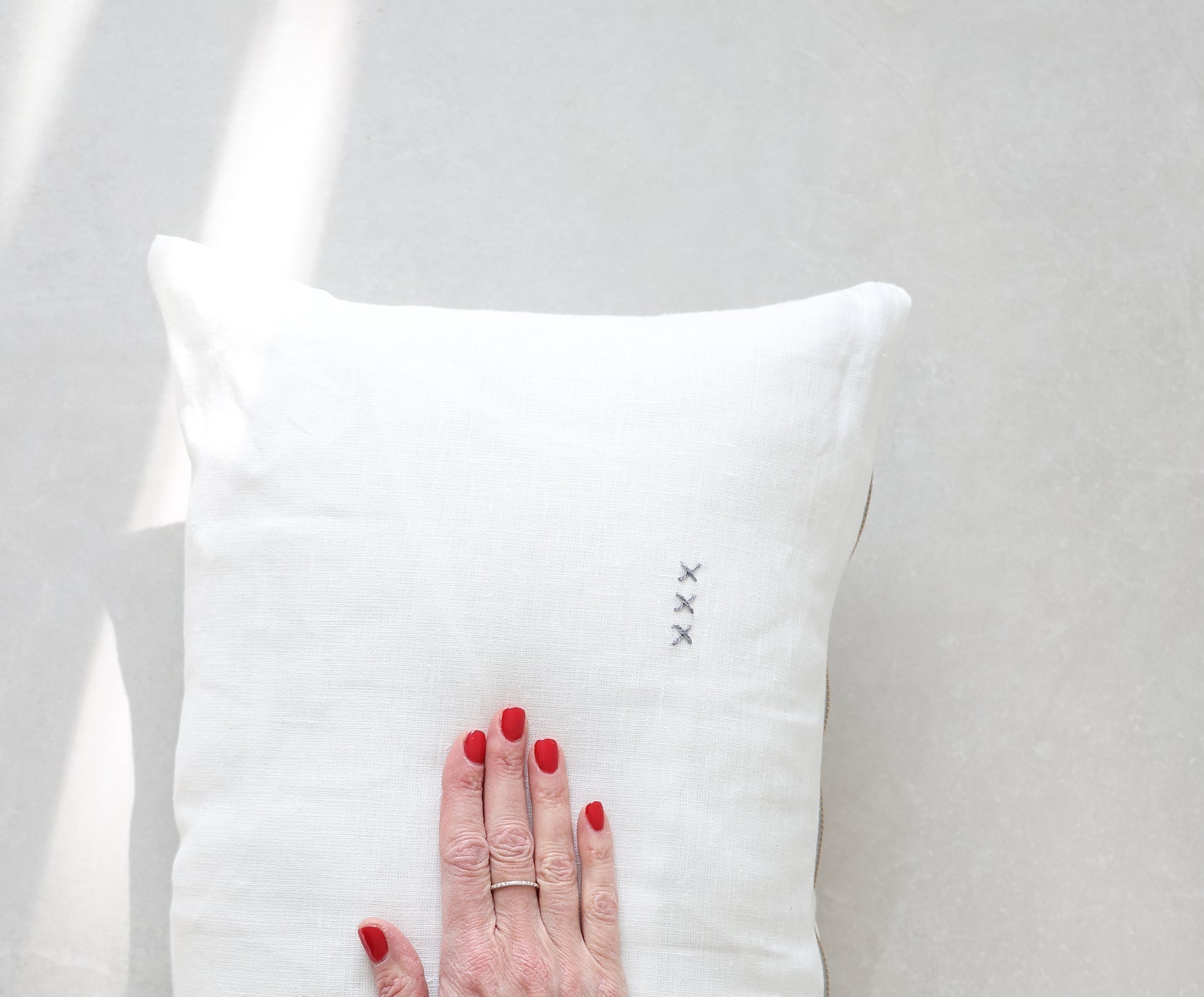 Lumbar Linen Pillow - Off White - celina mancurti - pillow - Cover + Insert - -XXX