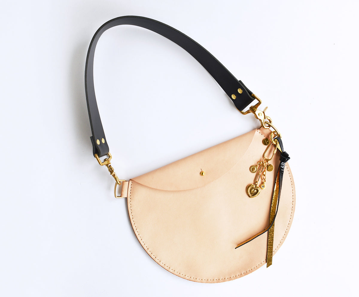 Luna Leather Bag- Black Strap