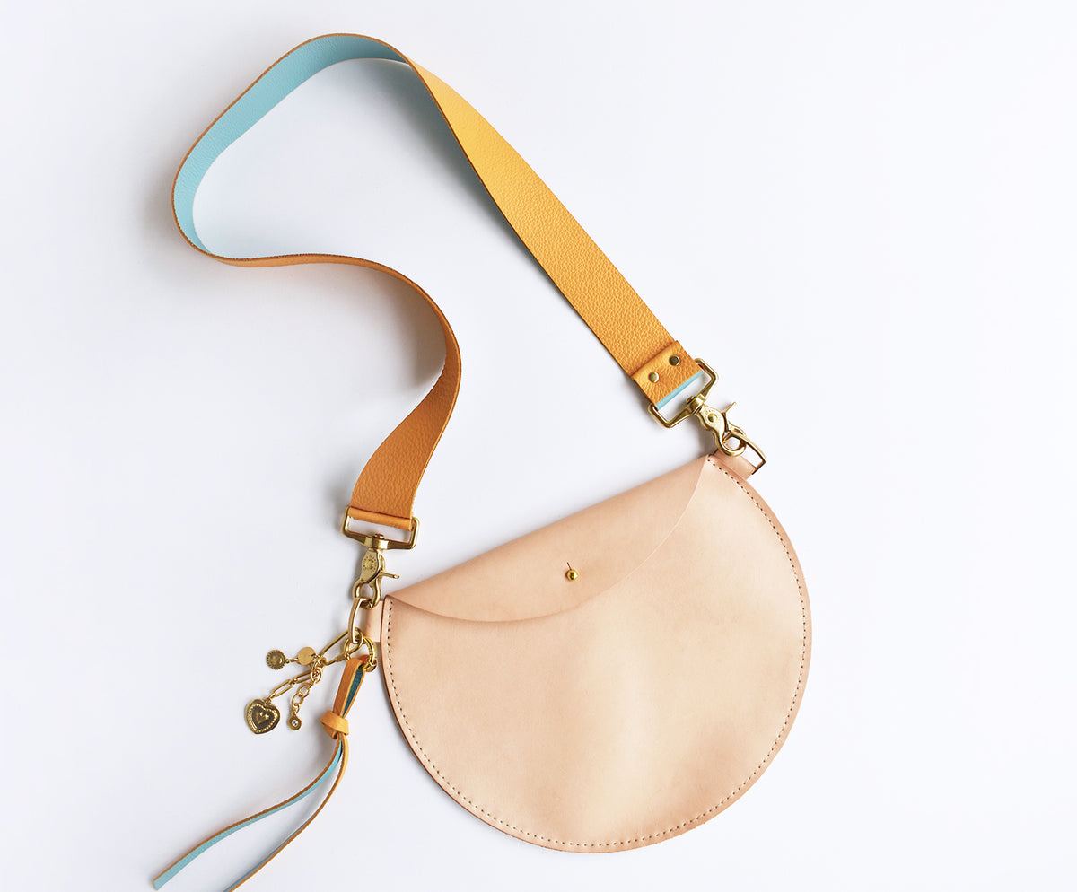 Luna Leather Bag- Mustard Strap