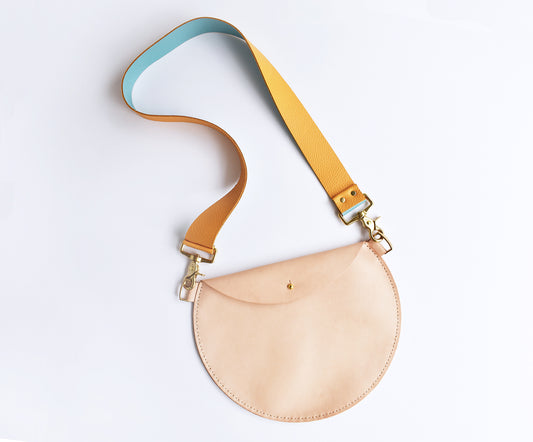 Luna Leather Bag- Mustard Strap