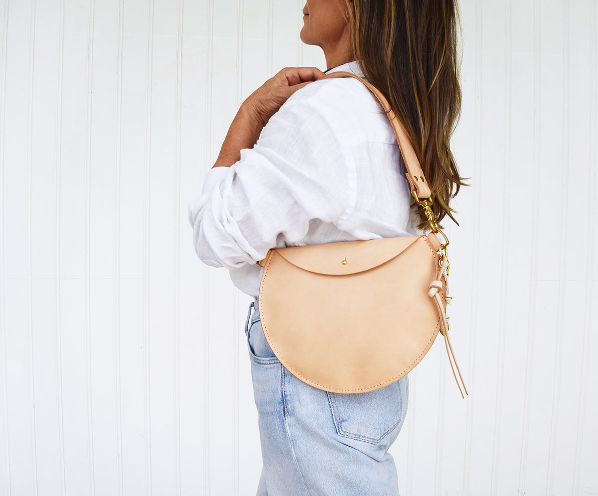 Luna Leather Bag- Tan Strap