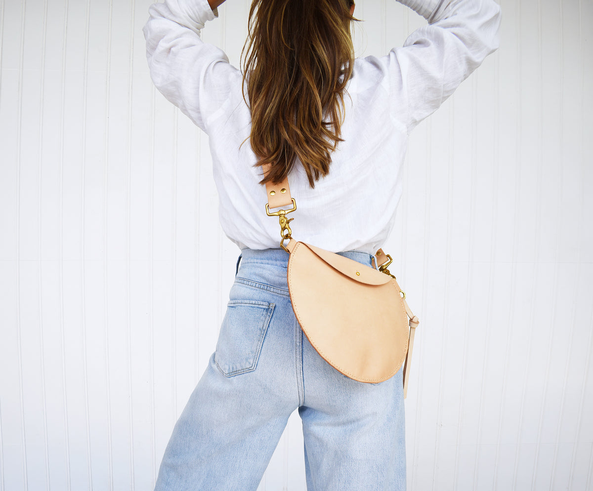 Luna Leather Bag- Tan Strap
