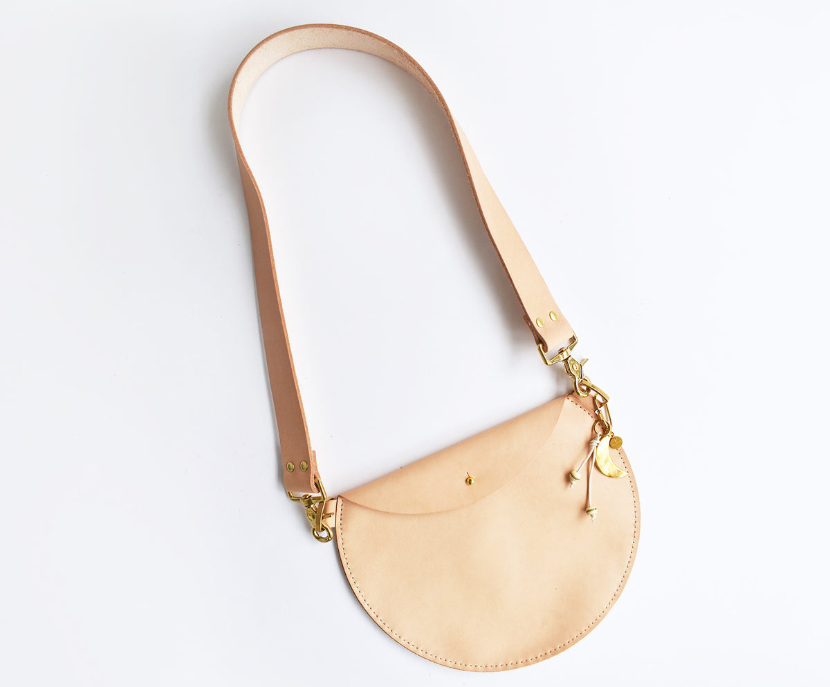 Luna Leather Bag- Tan Strap
