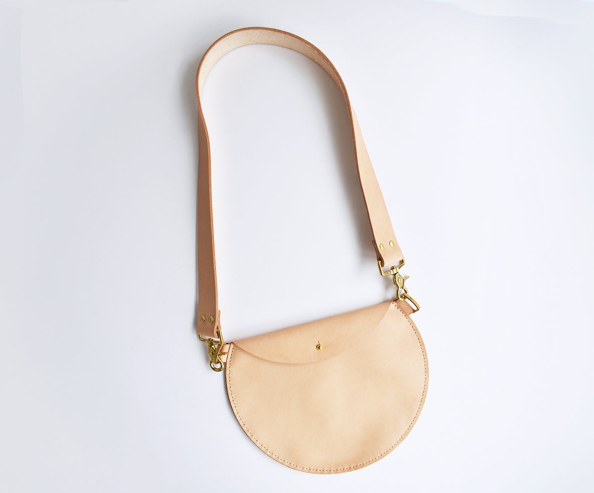 Luna Leather Bag- Tan Strap