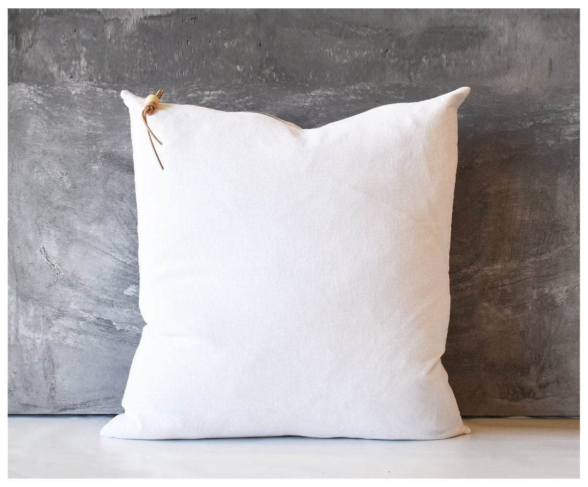 Off-white Washed Linen Pillow - celina mancurti - pillow - 20 X 20 INCHES -Cover ONLY -square & lumbar