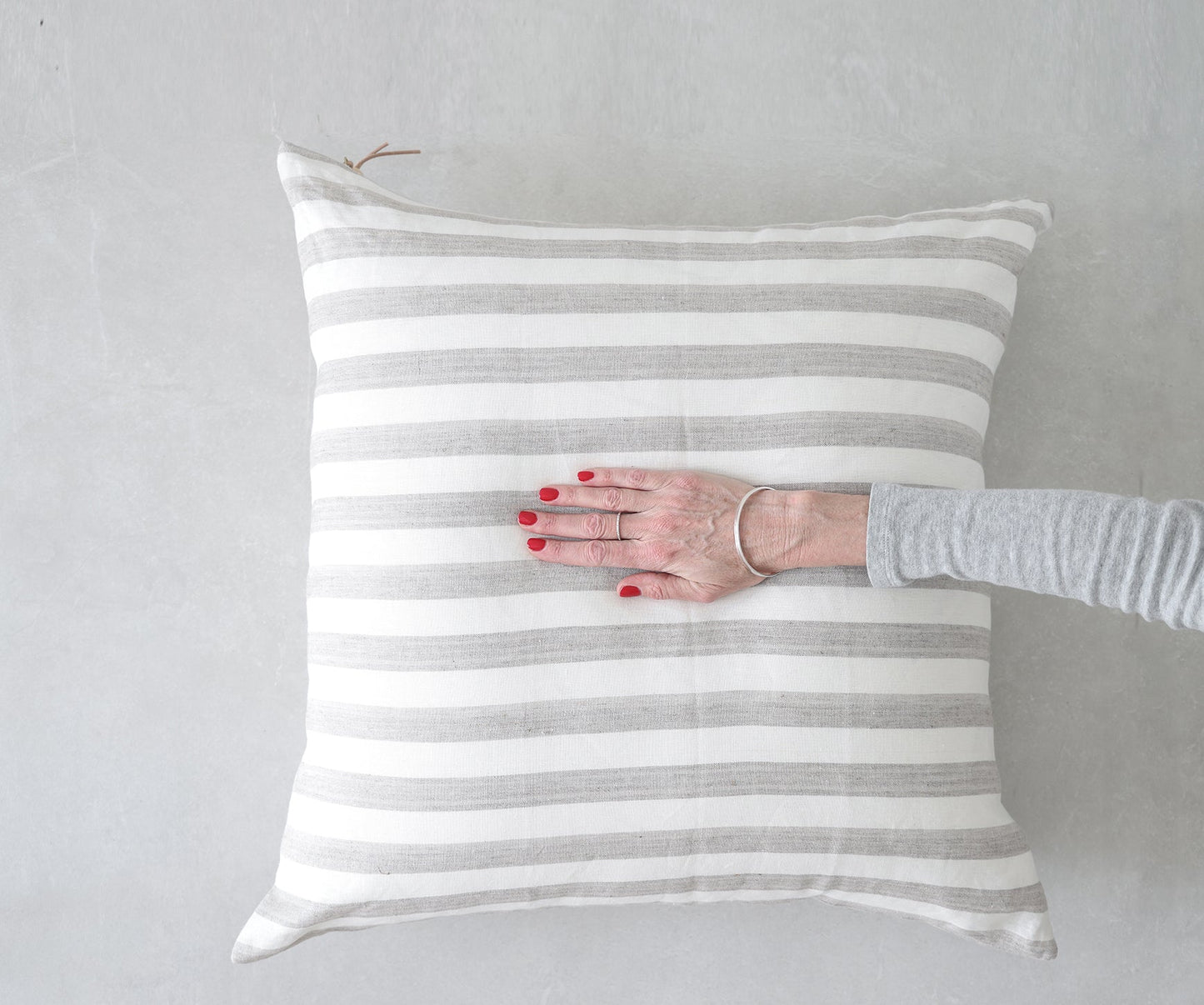 Pure Stripes- Linen Floor Pillow - celina mancurti - pillow - Cover + Insert - -Family-friendly pillow