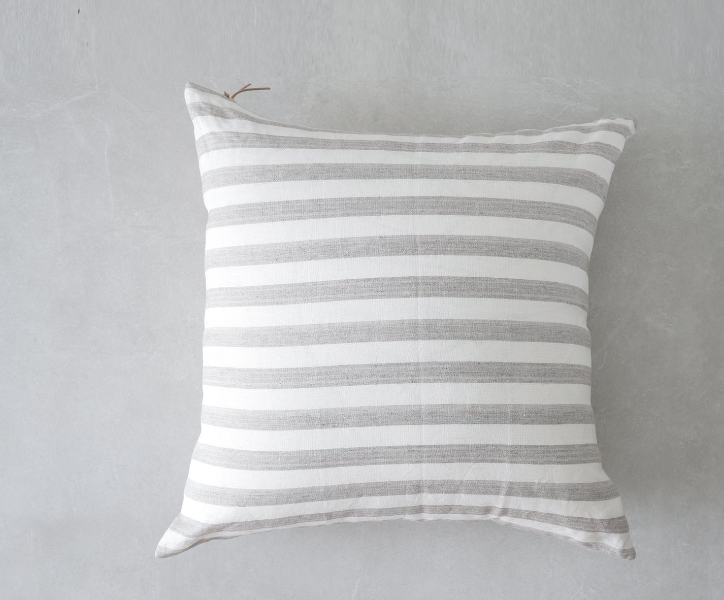 Linen floor pillow. Ivory and oatmeal stripes celina mancurti