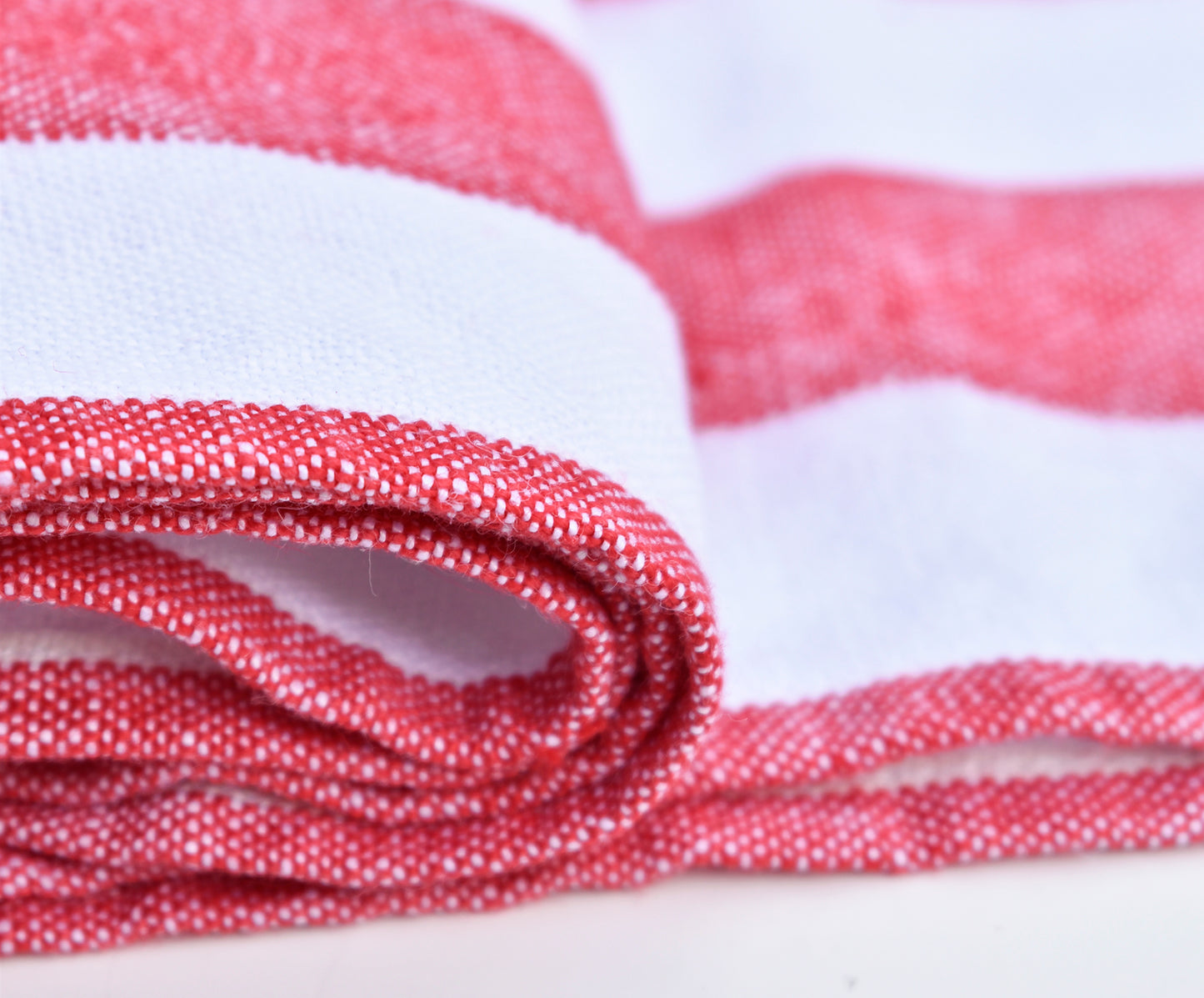 Red & White Striped Linen Table Runner