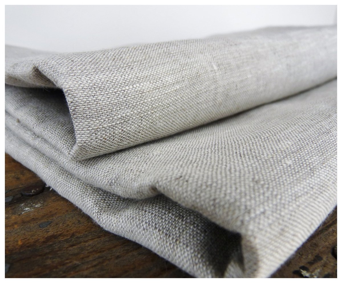 Solid Oatmeal Linen by the Yard - celina mancurti - fabric - ---