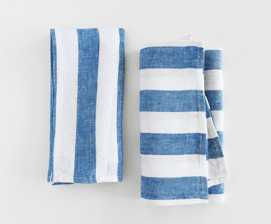 Striped Linen Napkins - Set of 2