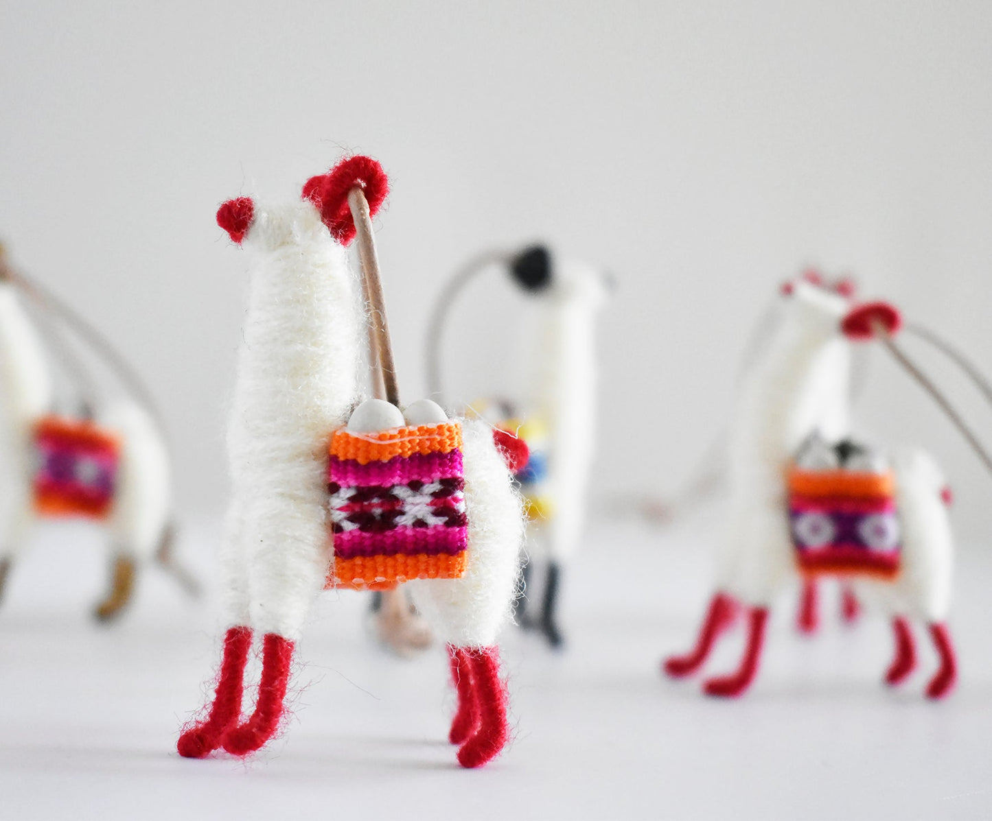 Tiny Llama Ornaments - Set of 5