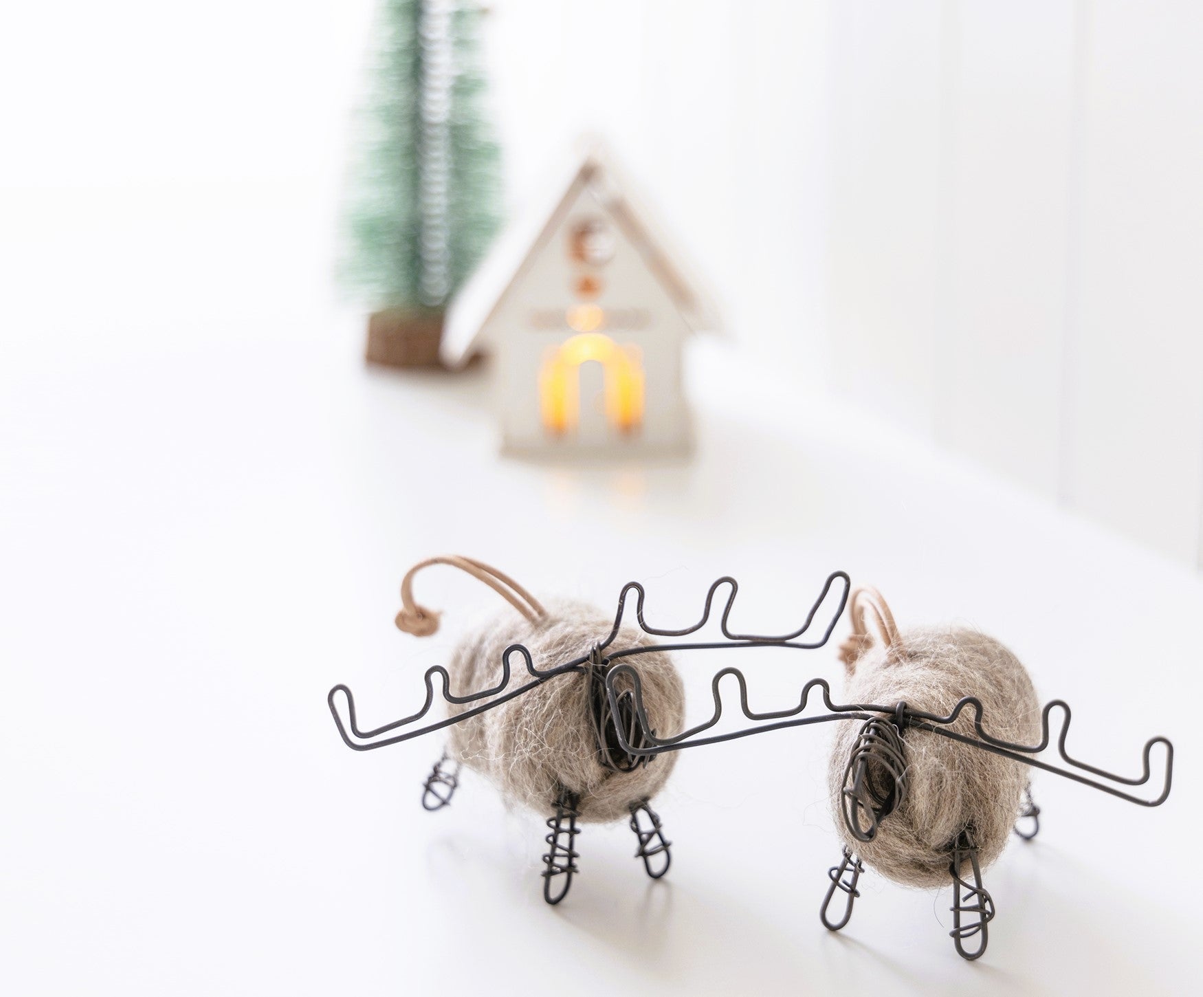 Tiny Reindeer Ornaments- Set of 2 - celina mancurti - Christmas Ornaments - -Pre Order Yours
