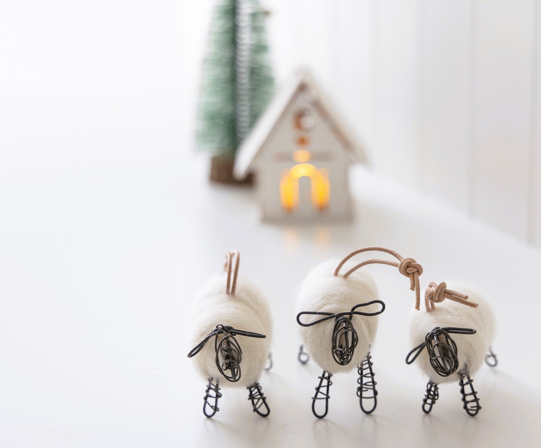 Tiny Sheep Ornaments- Set of 2 - celina mancurti - Christmas Ornaments - -Pre Order Yours