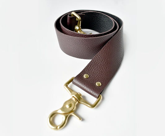 Bag Leather Strap Chocolate/Black