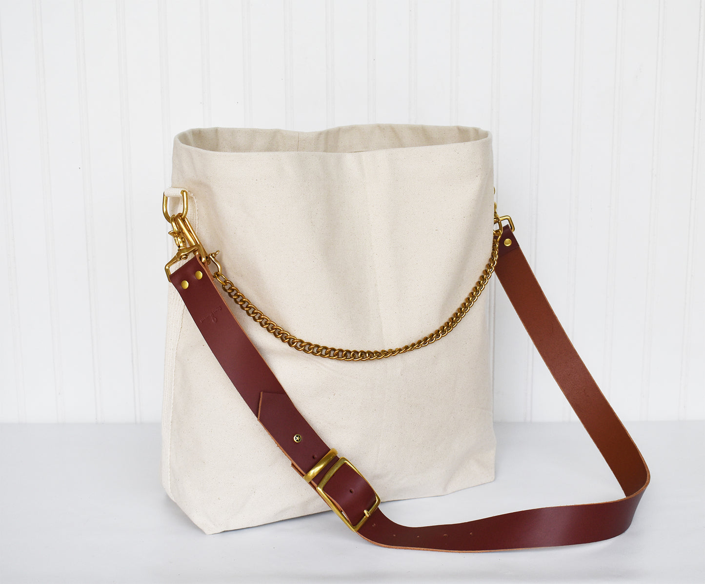 Tote Ivory with Adjustable Leather Strap