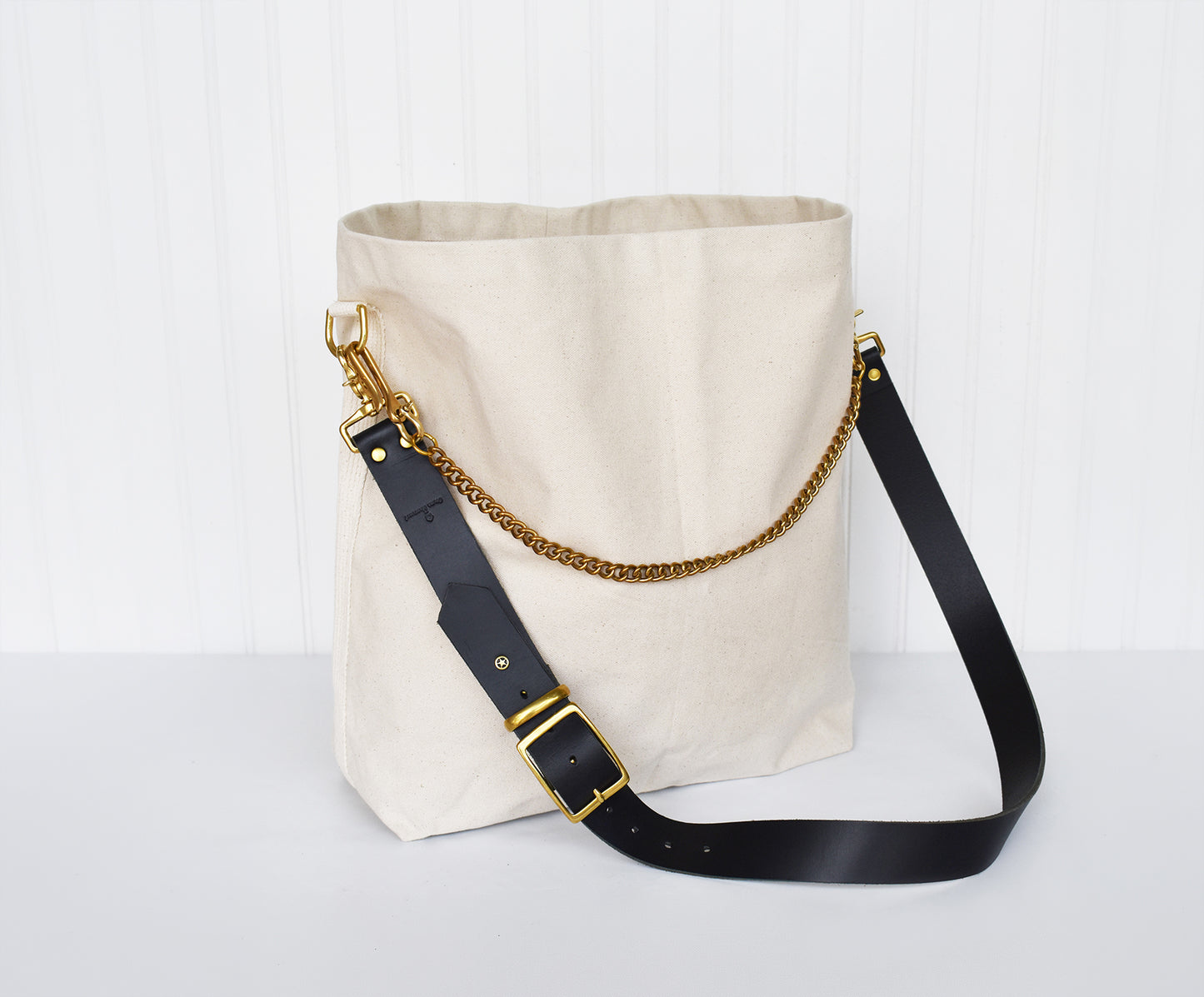 Tote Ivory with Adjustable Leather Strap