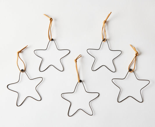 Wire Star Ornaments - Set of 5 - celina mancurti - Christmas decorations - -PRE ORDER YOURS!