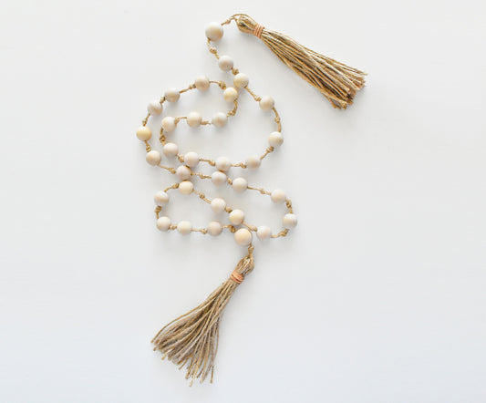 Wood Garland – Jute & Leather