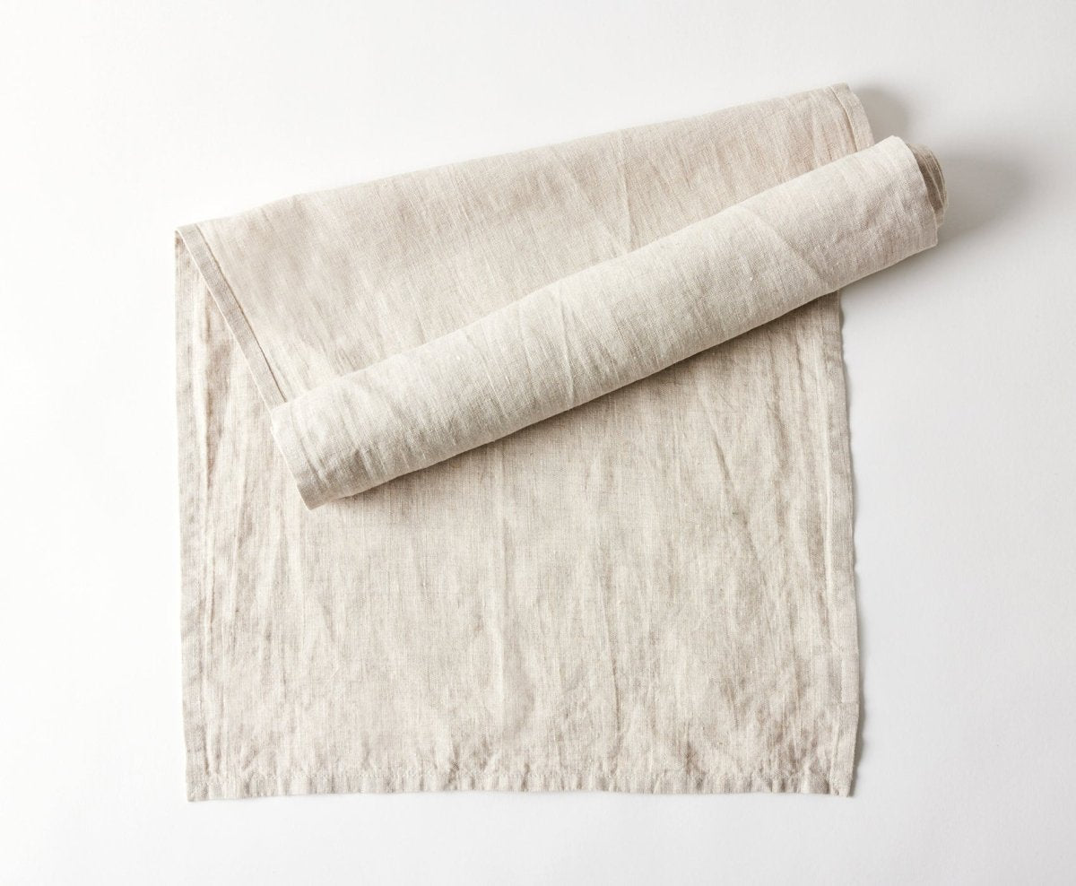 Your Everyday Linen Table Runner - celina mancurti - Runner - Oatmeal - -Off-white & Oatmeal