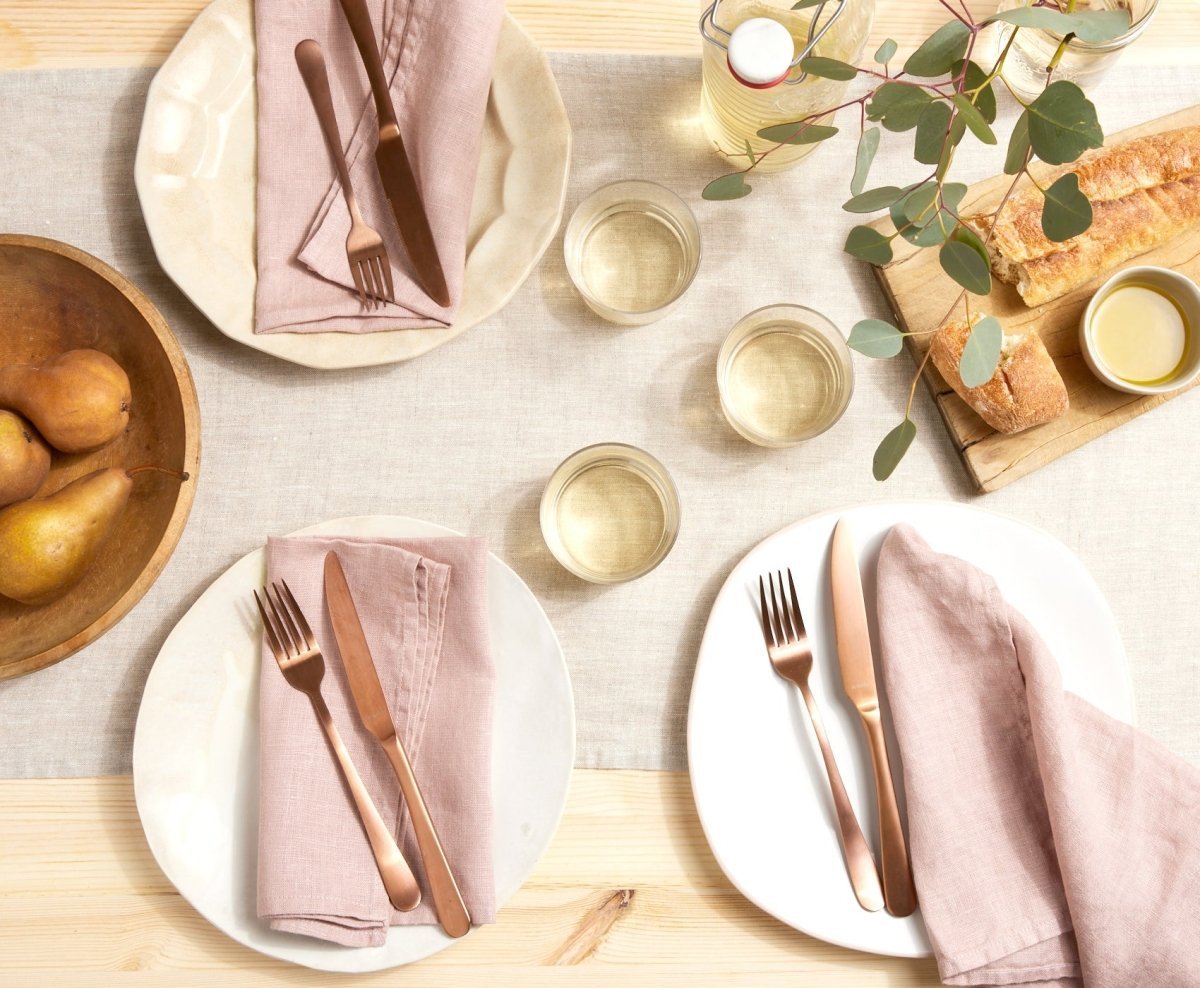 Your Everyday Linen Table Runner - celina mancurti - Runner - Oatmeal - -Off-white & Oatmeal