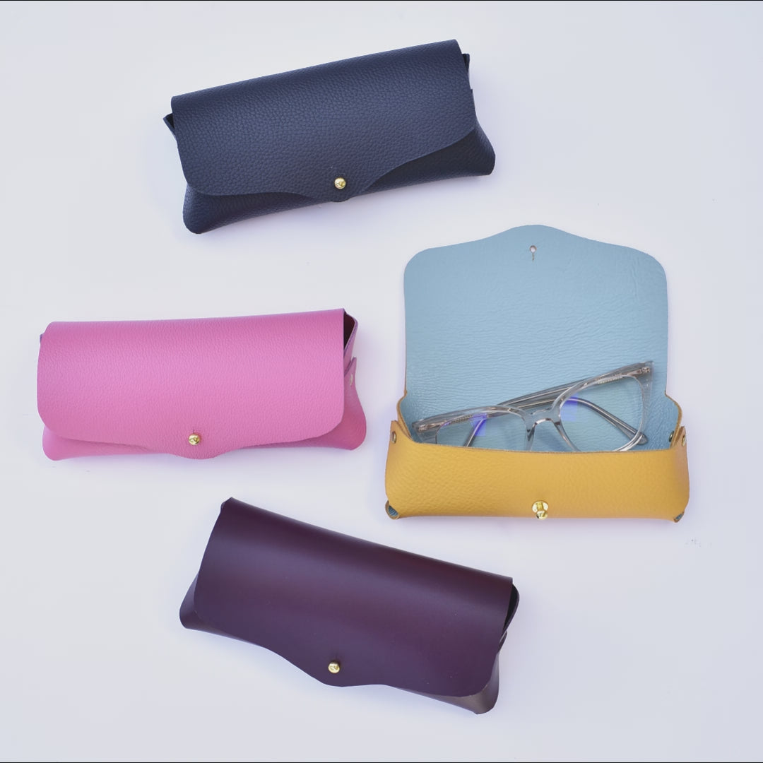 Leather Eyeglasses Case- YELLOW – celina mancurti